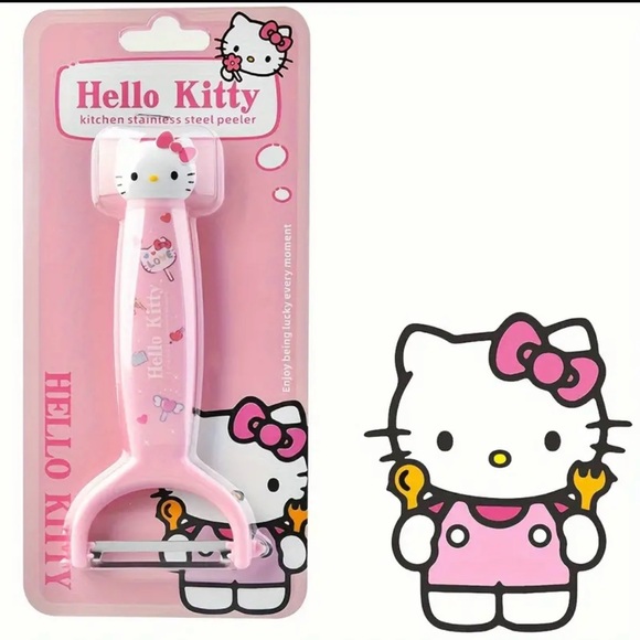 Sanrio Hello Kitty Stainless Steel Fruit Peeler Tool for Effortless Peeling - Picture 10 of 11